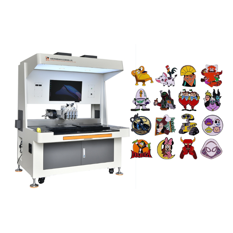 Disney Commemorative Enamel Pin Badge Filling Machine - Automated Precision Pin Filling System